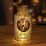 Personalised Any Message Photo Upload LED Light-Up Glass Jar - Image 5