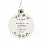 Personalised Any Message Holy Design Glass Christmas Bauble - Image 4