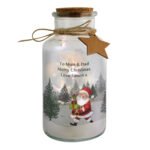 Personalised Santa with Presents Design Christmas LED Light-Up Glass Jar - Image 5