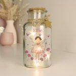 Personalised Children's Fairy Princess Design LED Light-Up Glass Jar