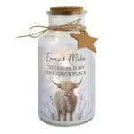 Personalised Highland Cow Design LED Light-Up Glass Jar - Image 5