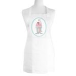 Personalised Children's Vintage Pastel Cupcake Design White Apron - Image 4