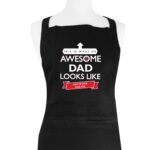 Personalised 'This is What An Awesome... Looks Like' Adult Black Apron - Image 5