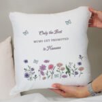 Personalised Any Message Wild Flowers Design Filled Cushion - Image 2