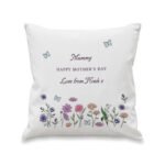 Personalised Any Message Wild Flowers Design Filled Cushion - Image 5