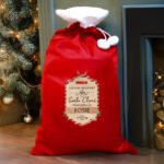 Personalised 'Special Delivery' Luxury Red Pom Pom Christmas Sack
