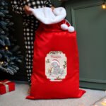 Personalised Me to You Reindeer Luxury Red Pom Pom Christmas Sack - Image 2