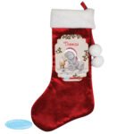 Personalised Me to You Reindeer Luxury Red Pom Pom Christmas Stocking - Image 4