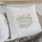Personalised Floral Heart Design Cream Filled Cushion