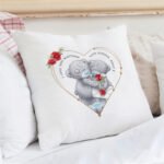 Personalised Me to You Roses & Heart Design Cream Filled Cushion - Image 3