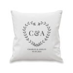 Personalised Grey Heart Design Couples Cream Filled Cushion - Image 5