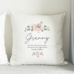 Personalised Any Message Abstract Rose Design Cream Filled Cushion - Image 2