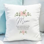 Personalised Any Message Abstract Rose Design Cream Filled Cushion - Image 4