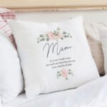 Personalised Any Message Abstract Rose Design Cream Filled Cushion - Image 3