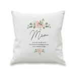 Personalised Any Message Abstract Rose Design Cream Filled Cushion - Image 5