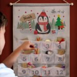 Personalised Christmas Penguin Design Grey Christmas Advent Calendar - Image 2