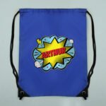Personalised Children's Superhero Design Blue Kit Bag - Image 5