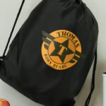 Personalised Children's Badge Design Black Kit Bag - Image 3