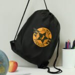 Personalised Children's Badge Design Black Kit Bag - Image 4