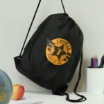 Personalised Children's Badge Design Black Kit Bag - Image 5