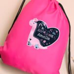 Personalised Children's Dinosaur Design 'Be Roarsome' Pink Kit Bag - Image 3