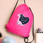 Personalised Children's Dinosaur Design 'Be Roarsome' Pink Kit Bag - Image 6