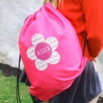 Personalised Children's Flower Design Pink Kit Bag - Image 2