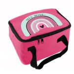 Personalised Children's Rainbow Design Pink Lunch Bag - Image 6