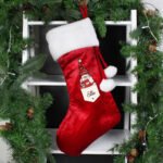 Personalised Gonk Family Design (Adult Female) Luxury Red Pom Pom Christmas Stocking - Image 3