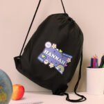 Personalised Children's 'Good Vibes' Design Black Kit Bag - Image 4