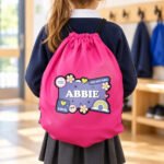 Personalised Children's 'Good Vibes' Design Pink Kit Bag
