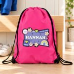 Personalised Children's 'Good Vibes' Design Pink Kit Bag - Image 4