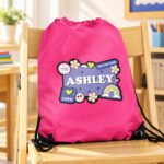 Personalised Children's 'Good Vibes' Design Pink Kit Bag - Image 2