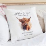Personalised Any Message Highland Cow Design Filled Cushion - Image 3