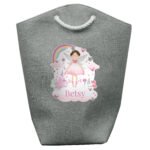 Personalised Children's Fairy Princess Design Grey Storage/Laundry Bag - Image 5