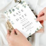 Personalised Botanical Design Wedding 'Save The Date' Cards (36 Pack) - Image 2