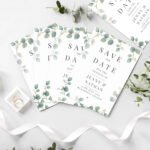 Personalised Botanical Design Wedding 'Save The Date' Cards (36 Pack) - Image 3