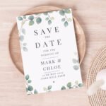 Personalised Botanical Design Wedding 'Save The Date' Cards (36 Pack) - Image 4