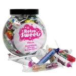 Personalised Pink 'Retro Sweets' Design Sweet Jar - Image 4