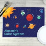 Personalised Children's Space Themed 'Solar System' Placemat
