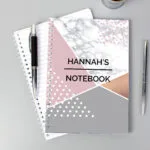 Personalised Geometric Design A5 Notebook