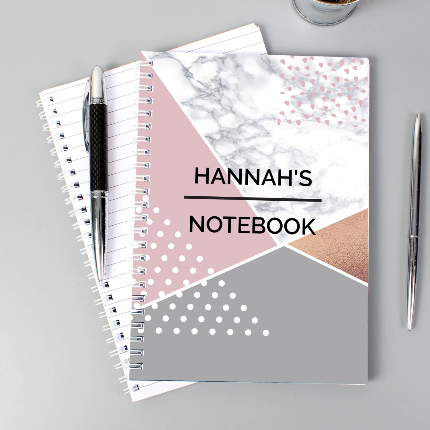P0512AA24 Personalised Geometric Design A5 Notebook Personalised Geometric Design A5 Notebook - Image 1