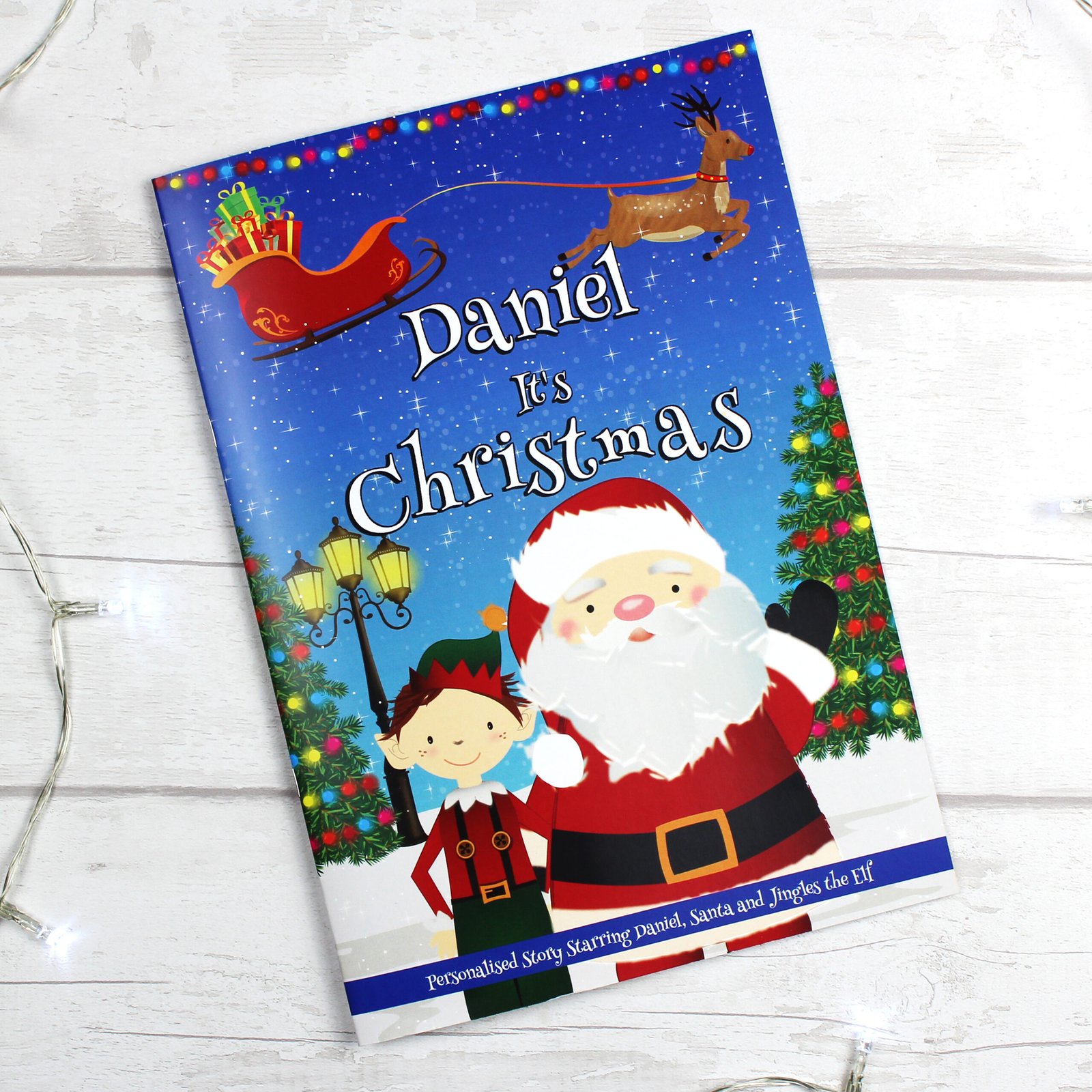 P0512AA26 Personalised Boys 'It's Christmas' Story Book Featuring Santa & His Elf Jingles Personalised Boys 'It's Christmas' Story Book Featuring Santa & His Elf Jingles - Image 1