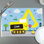 Personalised Children's Digger Themed Placemat - Image 3