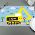 Personalised Children's Digger Themed Placemat - Image 4