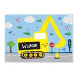 Personalised Children's Digger Themed Placemat - Image 6