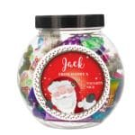 Personalised Santa Waving 'Nice List' Christmas Sweet Jar - Image 2