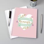 Personalised Any Message Floral Heart Design A5 Notebook - Image 4