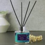 Personalised Any Message Peacock Design Glass Reed Diffuser - Image 2