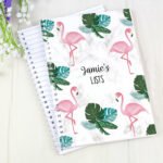 Personalised Flamingo Design A5 Notebook